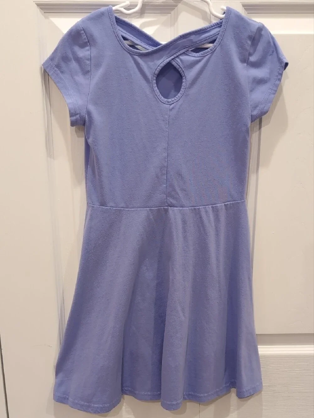 Kids Short Sleeve Dress - Lavender Blue
